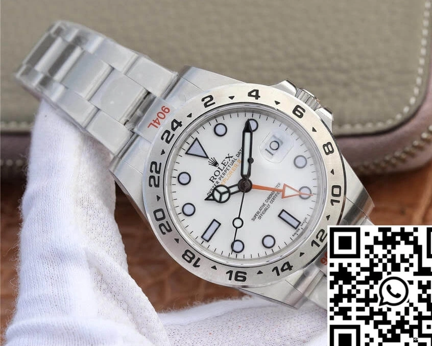 Stainless Rolex GM Steel White Explorer Dial M216570-0001 Factory V4 0319